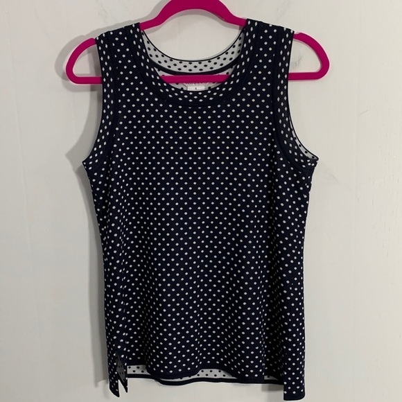 Misook Tops - Misook polka dot Tank top Size Small, good condition see measurements